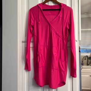 Athleta sun cover in dark pink